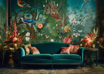 Modern 3D wallpaper design for living room in Lucknow